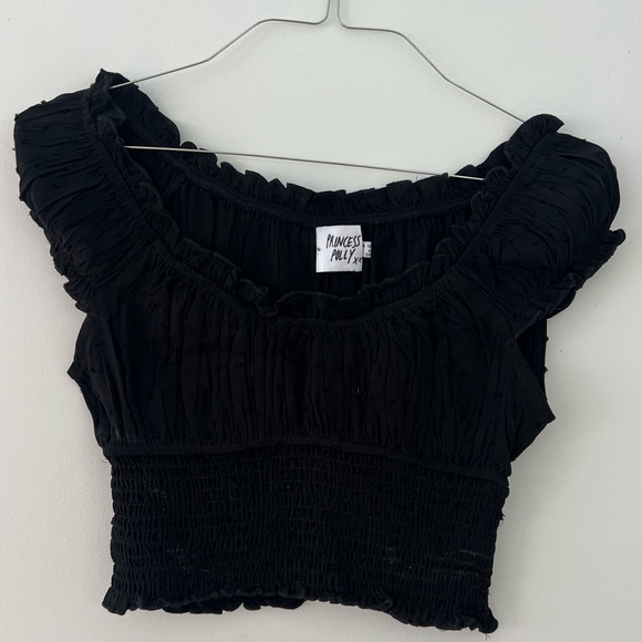 Princess Polly cropped babydoll sleeve top - Picture 1 of 3